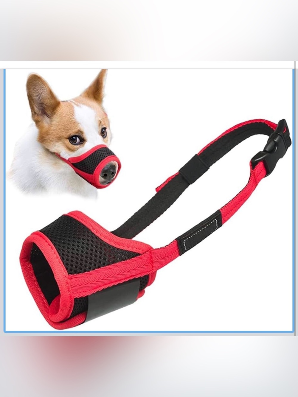New Nylon Mesh soft Extra Small Dog Muzzle stops Biting & Barking XS